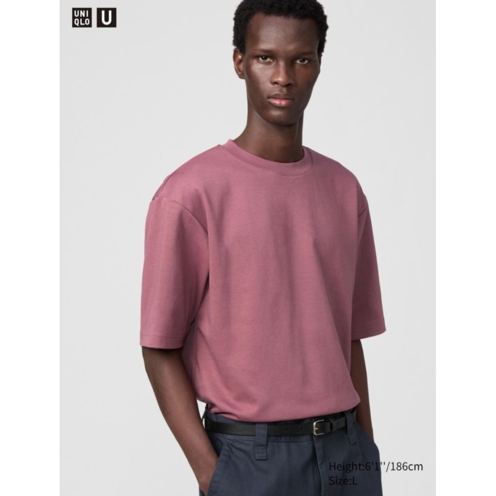 Uniqlo T-Shirt AIRism Oversize Red