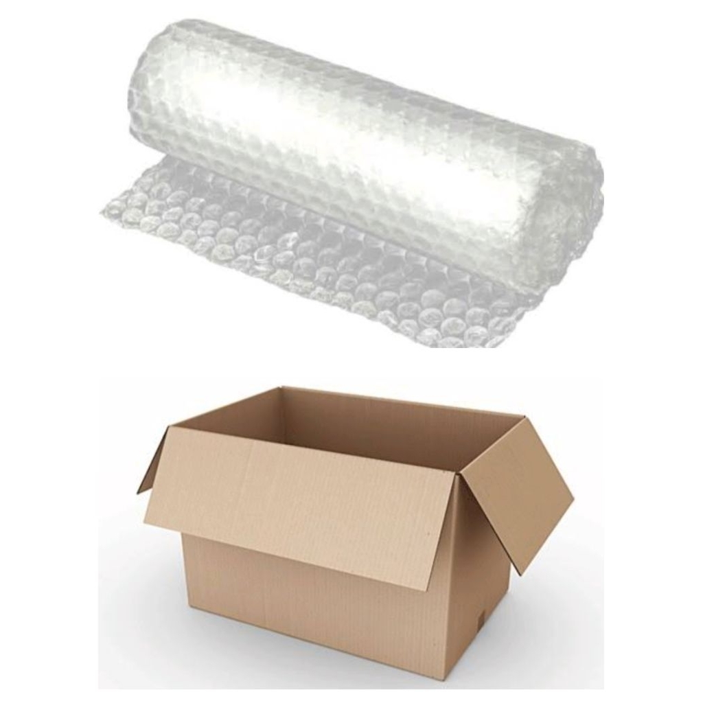 

extra bubble wrap dan kardus