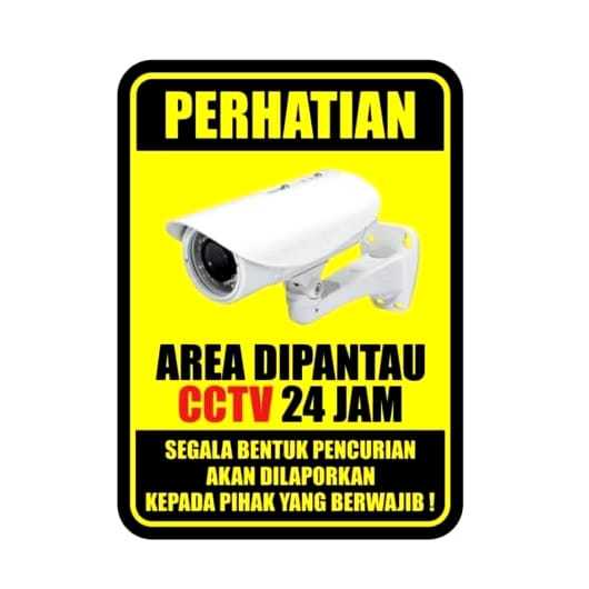 

stiker SIGN Area CCTV 24jam 20x15cm. Perhatian sign Rambu k3 safety - SIAP KIRIM
