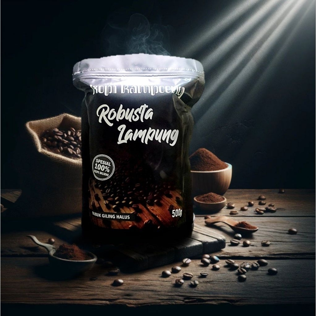 

KOPI BUBUK ROBUSTA LAMPUNG 500G | GILING HALUS | KOPI KAMPOENG