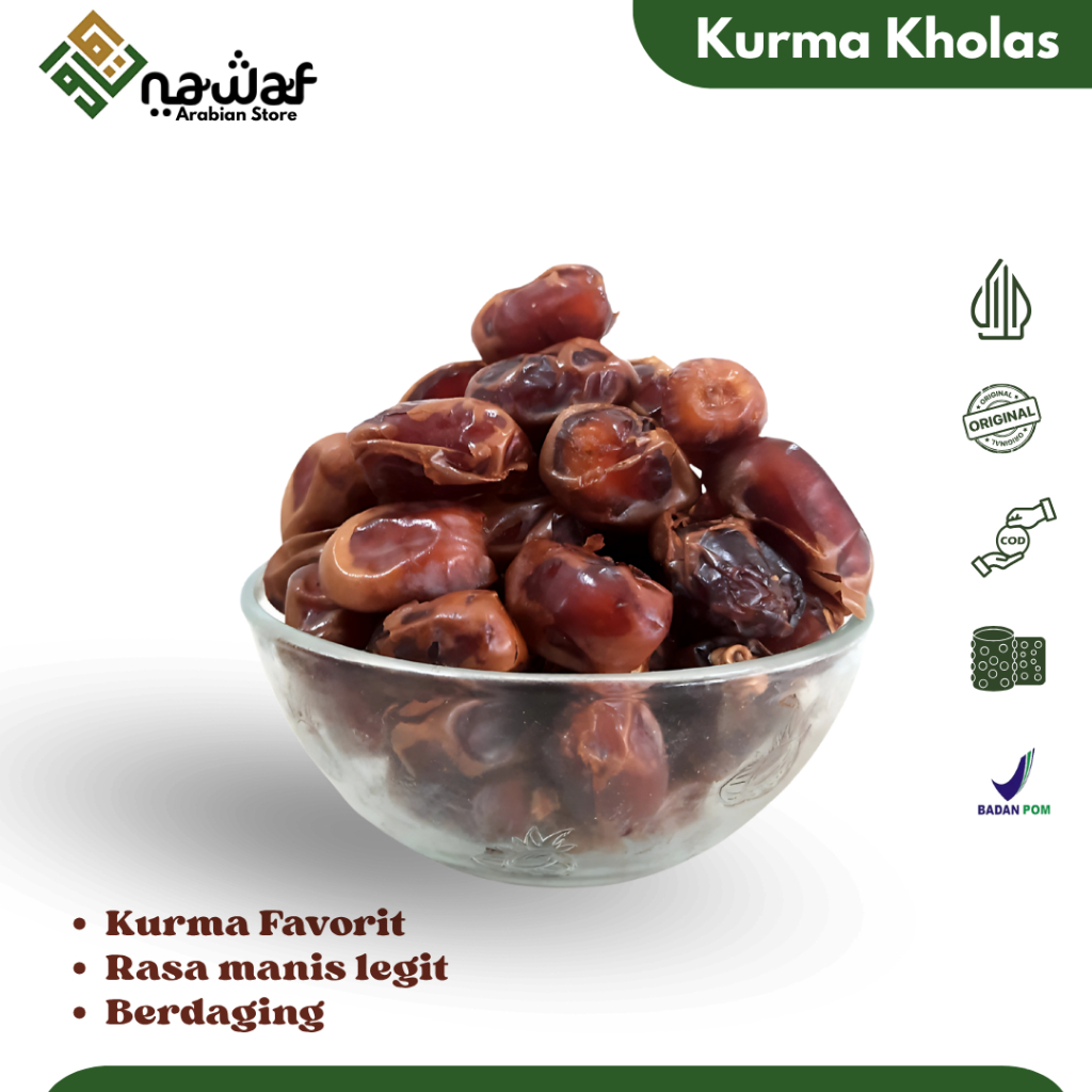 

Kurma Khalas Saad 1 kg - Kholas Al Sa'ad Dates