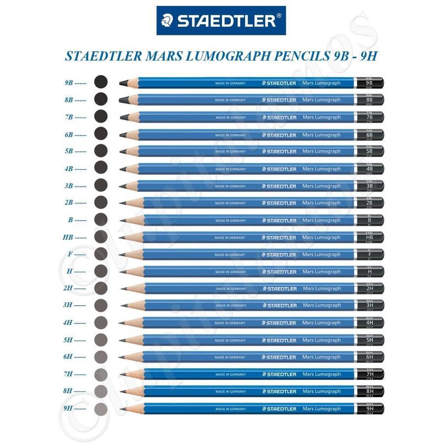 

Staedtler Mars Lumograph Pencils - Pencil Graphite 1 lusin