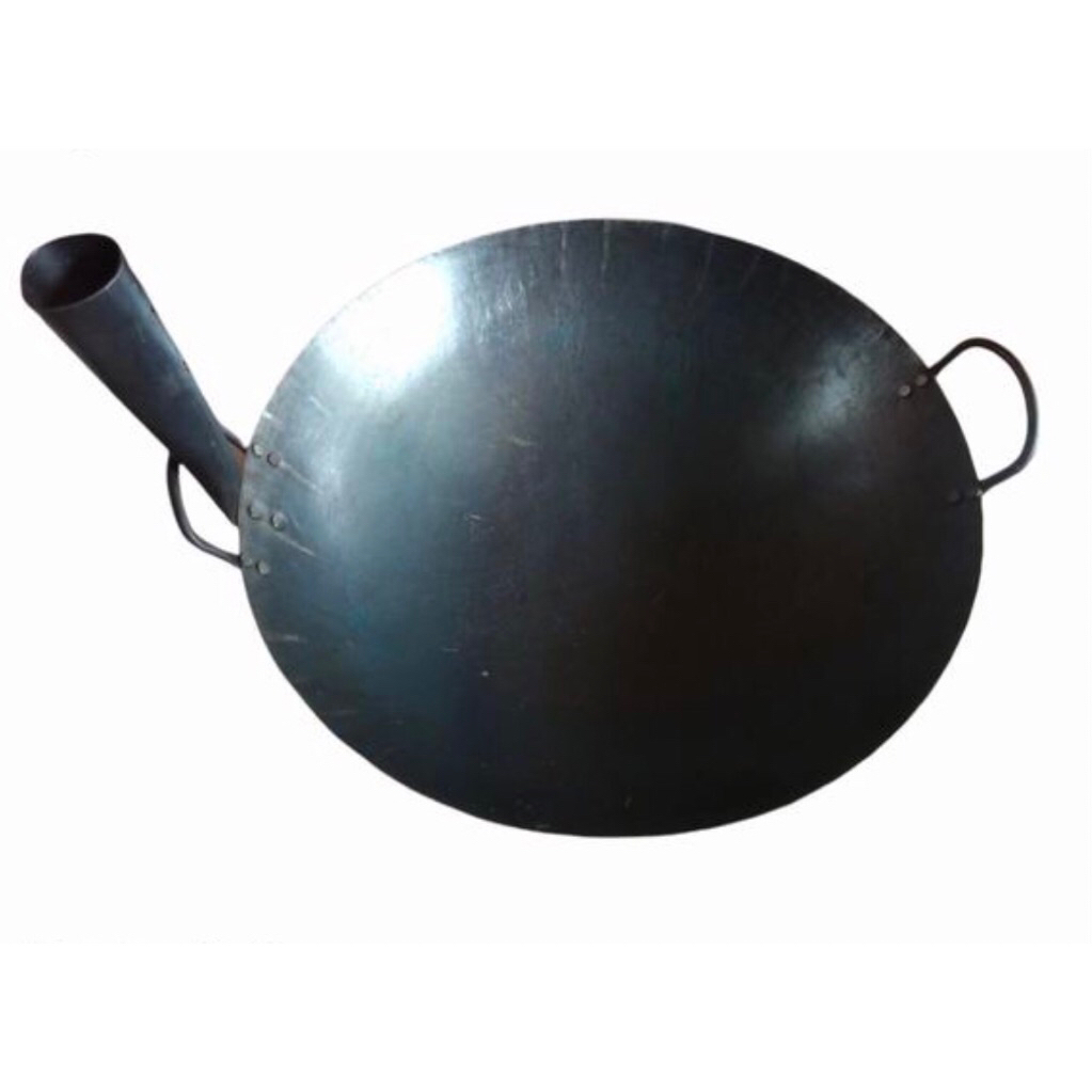 wajan baja gagang full baja 50 cm baja murni 100% anti lengket anti karat