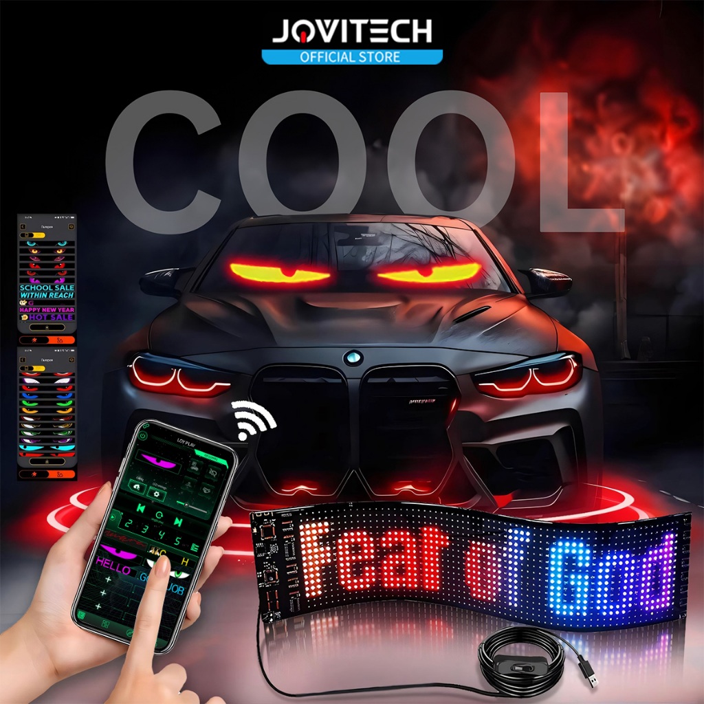 Jovitech LP12 Flexible LED Matrix Panel Programmable Soft LED Screen APP Control GPS System Flexible