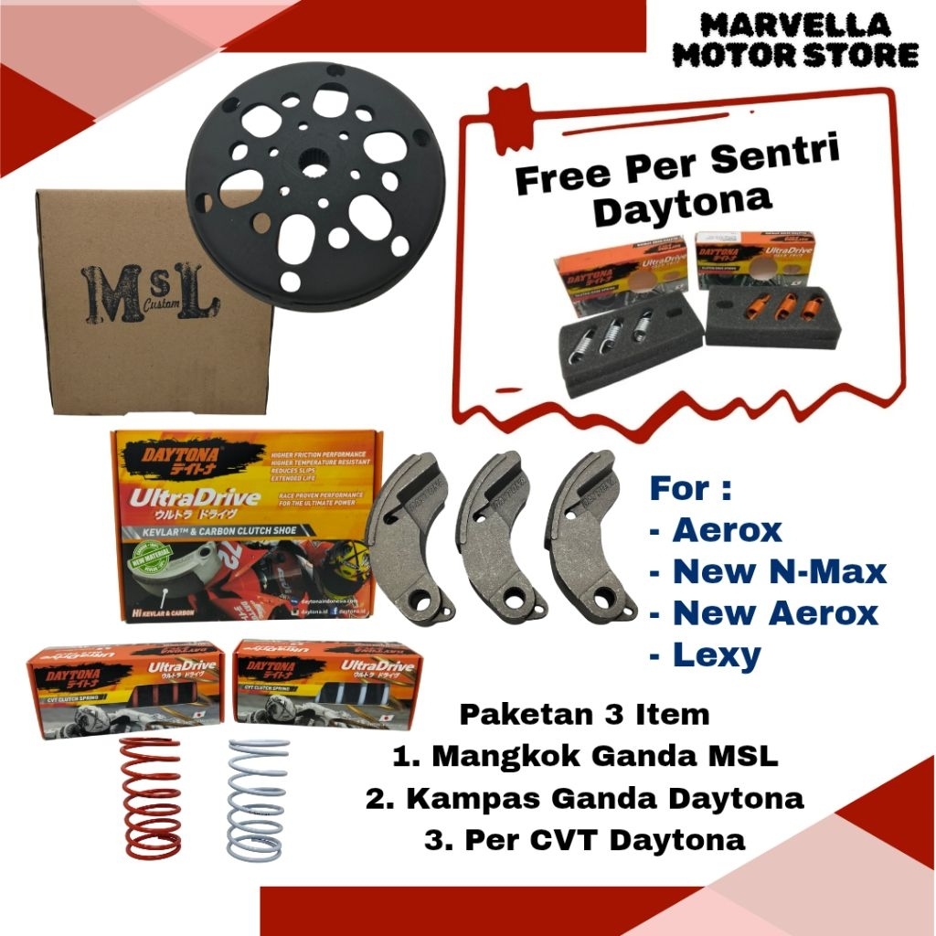 Paketan Pulley Belakang Aerox Lexy New N-Max New Aerox 155