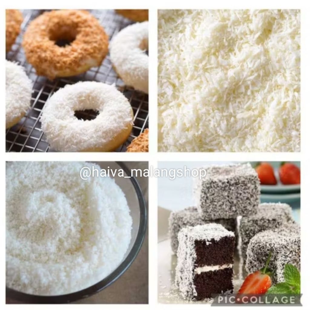 

Topping Kelapa Parut Kering / Dried Coconut / Kelapa Kering / Repack