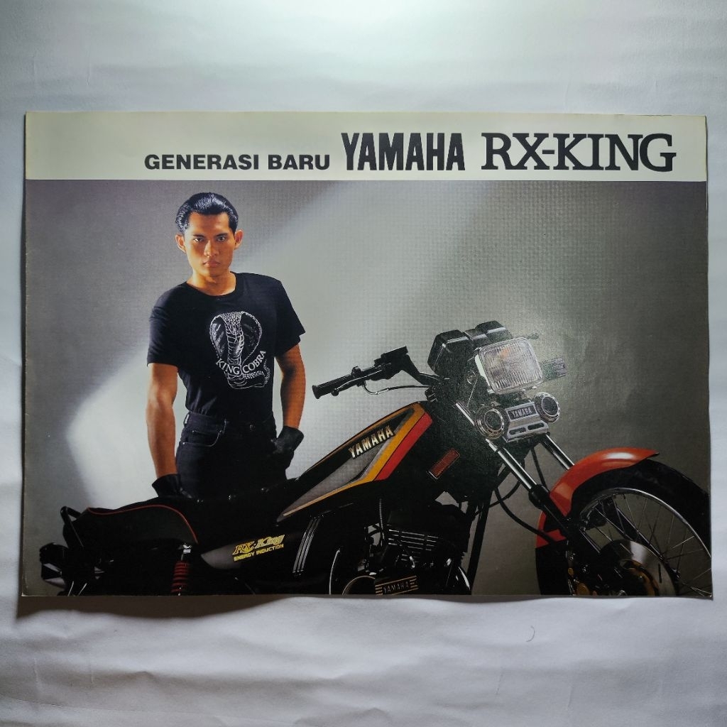 Brosur Flyer Leaflet Poster Jadul Lawas Yamaha RX King Kobra Bibir Merah Tahun 1990-1991