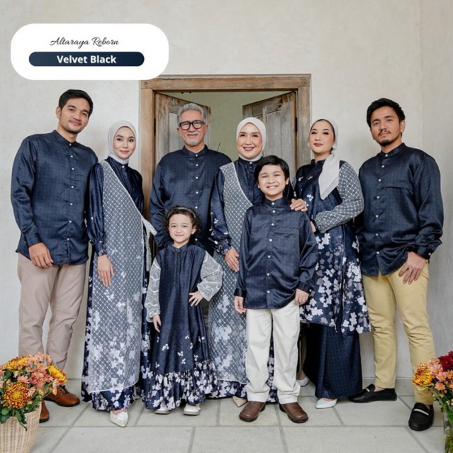 Gamaleea - Altaraya Family Series Velvet Black | Sarimbit Keluarga Mewah Lebaran 2026 | Family Set P