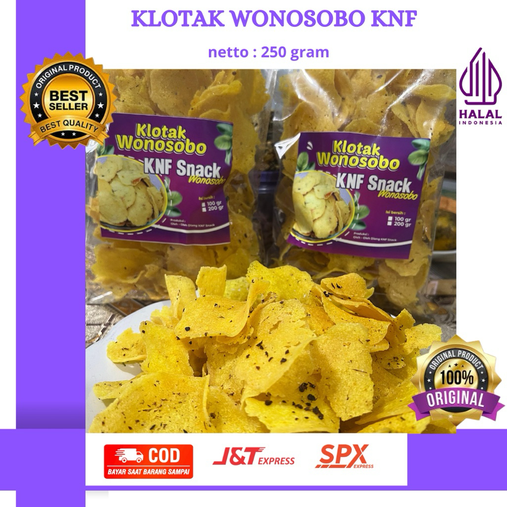 

Klotak Wonosobo KNF Renyah,Gurih dan nikmat 250gram