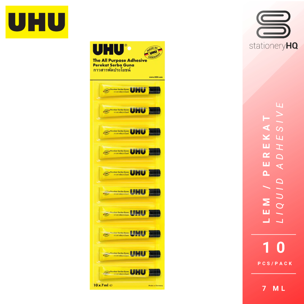 

(10 Pcs) UHU Lem Cair UHU All Purpose Adhesive 7ml