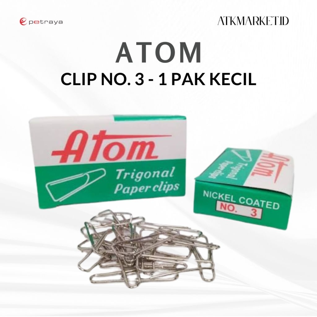 

Clip no 3 Atom 1 Pak Kecil - Clip Kertas Clip No. 3