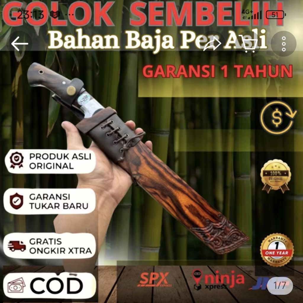 (PISOU MULTIPUNGSI) Golsem&Golok kebun_bahan baja per sup9