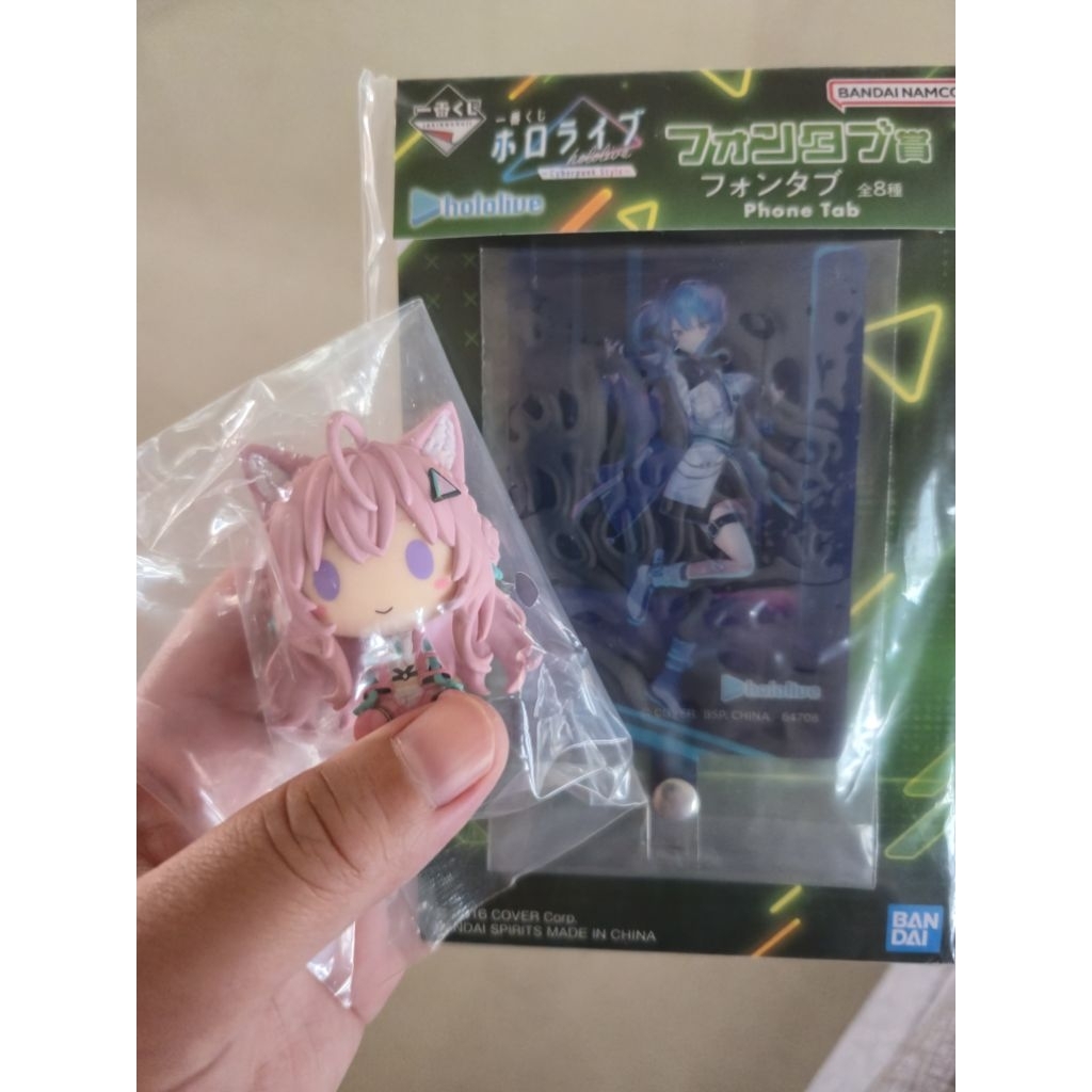 Ichiban Kuji Chokonokko Figure Hakui koyori & Hoshimachi Suisei Phone Tab
