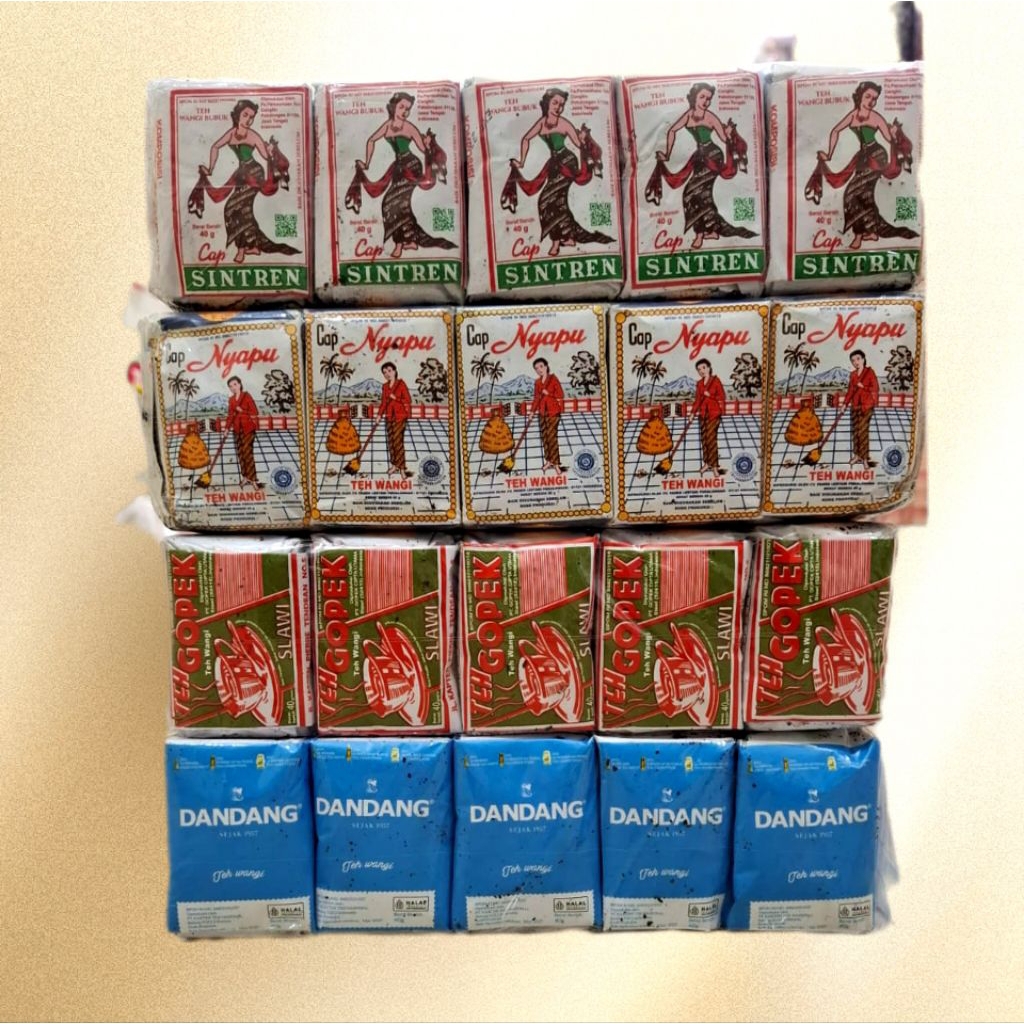 

Racikan teh sintren / nyapu / gopek / dandang biru (PER SLOP)