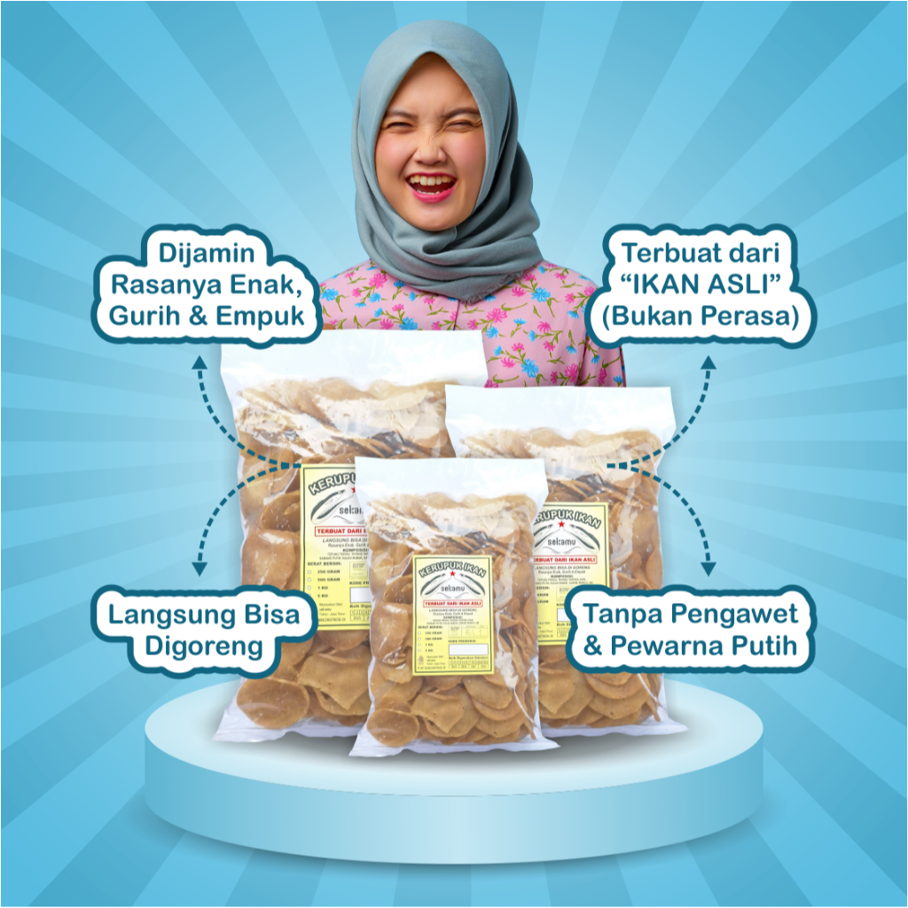 

Sekamu | Kerupuk Ikan Asli Mentah Langsung Bisa Digoreng Empuk Gurih Enak
