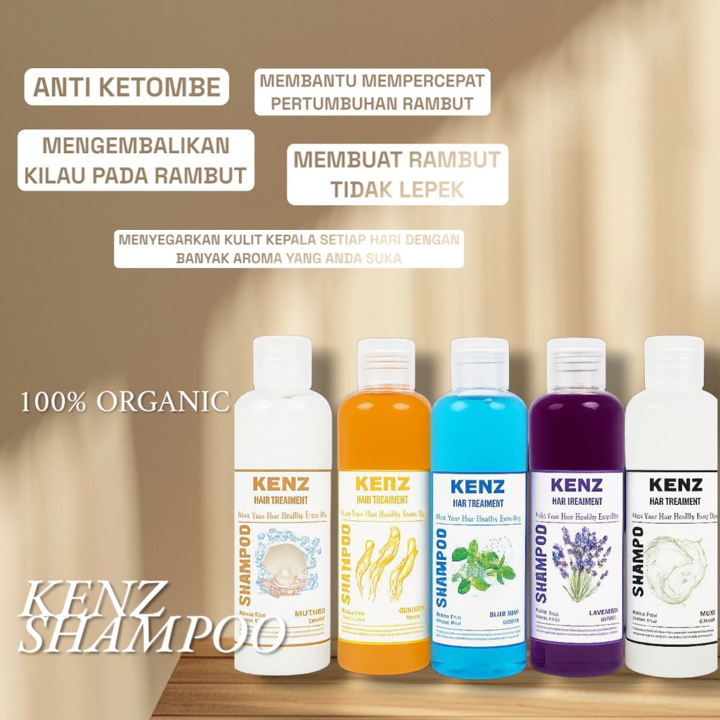 Kenz Shampoo Vitamin Rambut Anti Ketombe Membantu mempercepat pertumbuhan rambut Mengembalikan Kilau Pada Rambut Membuat Rambut Tidak Lepek Menyegarkan Kulit kepala Anda Setiap Hari Dengan Kandungan BLUE MINT MUTIARA GINGSENG LAVENDER MILK / Shampoo Wangi