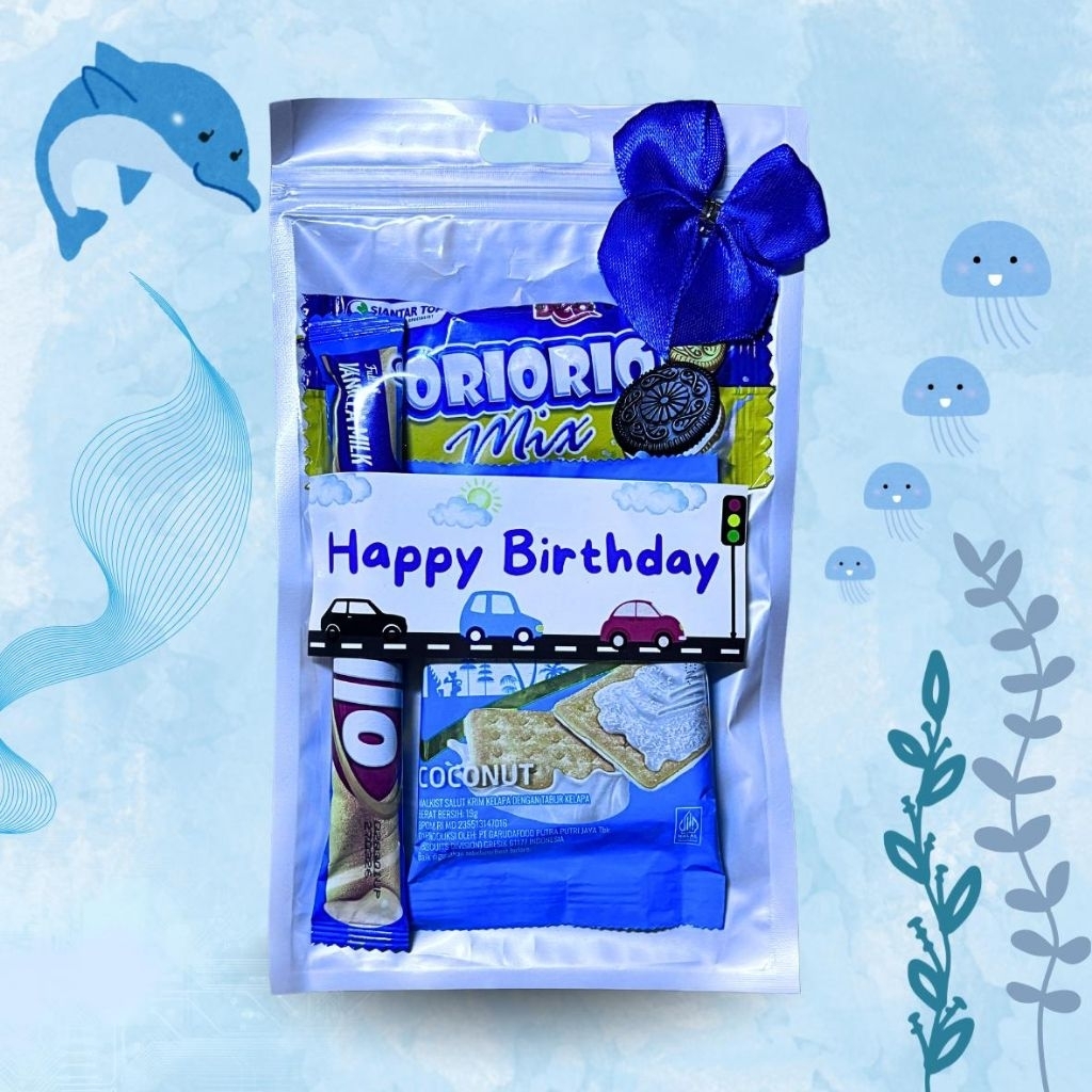 

Mini Gift Snack / Mini Snack / Freebies / Mini Hampers tema Biru