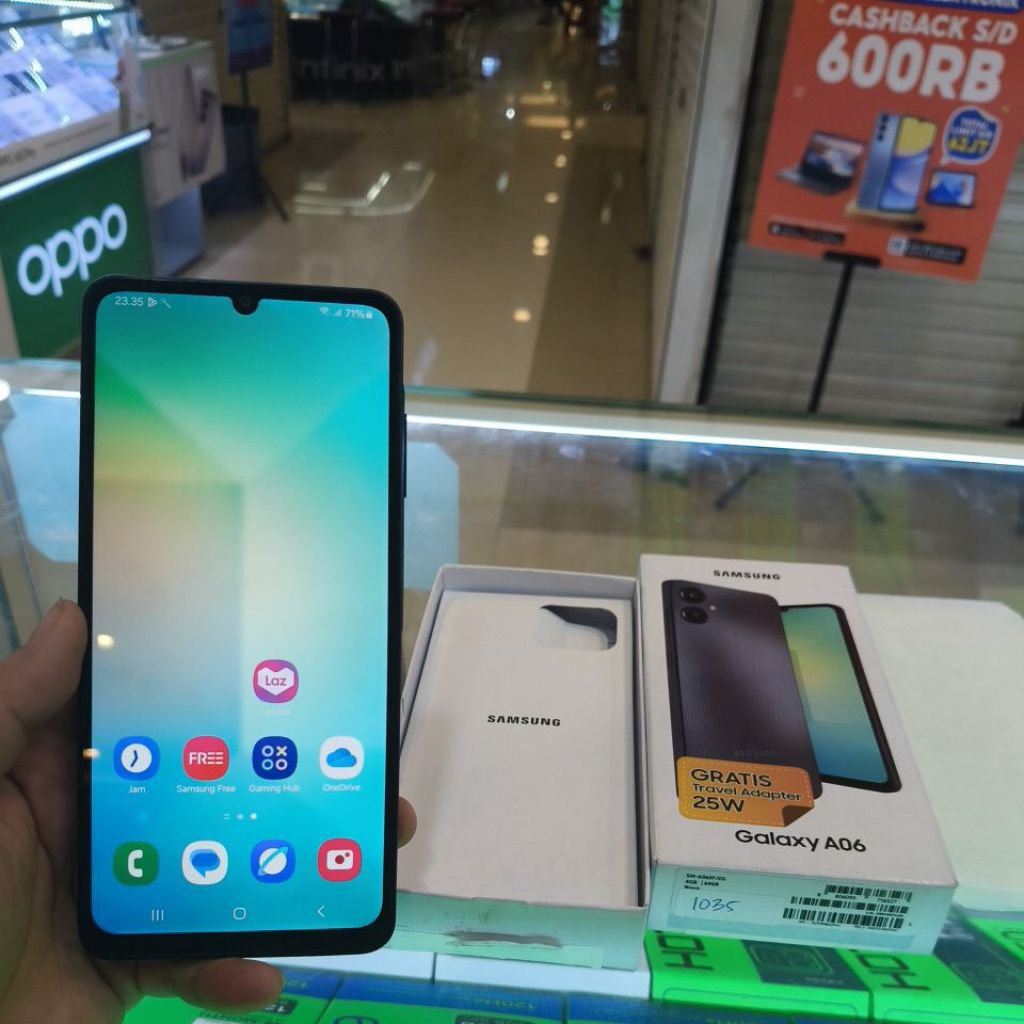 Samsung A06 ram 4 + 4 = 8gb