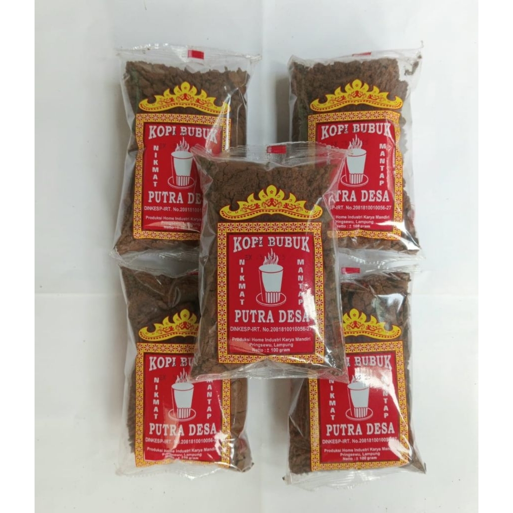 

( 500gr) Kopi Bubuk Lampung Putra Desa kemasan 100gr isi 5 pcs