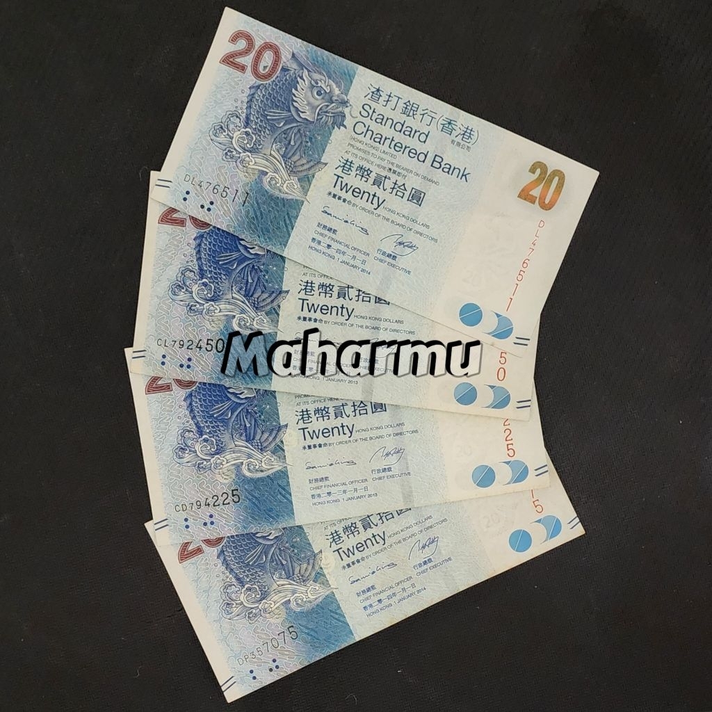 Hongkong Dolar Uang Asing Kuno 20 Dolar