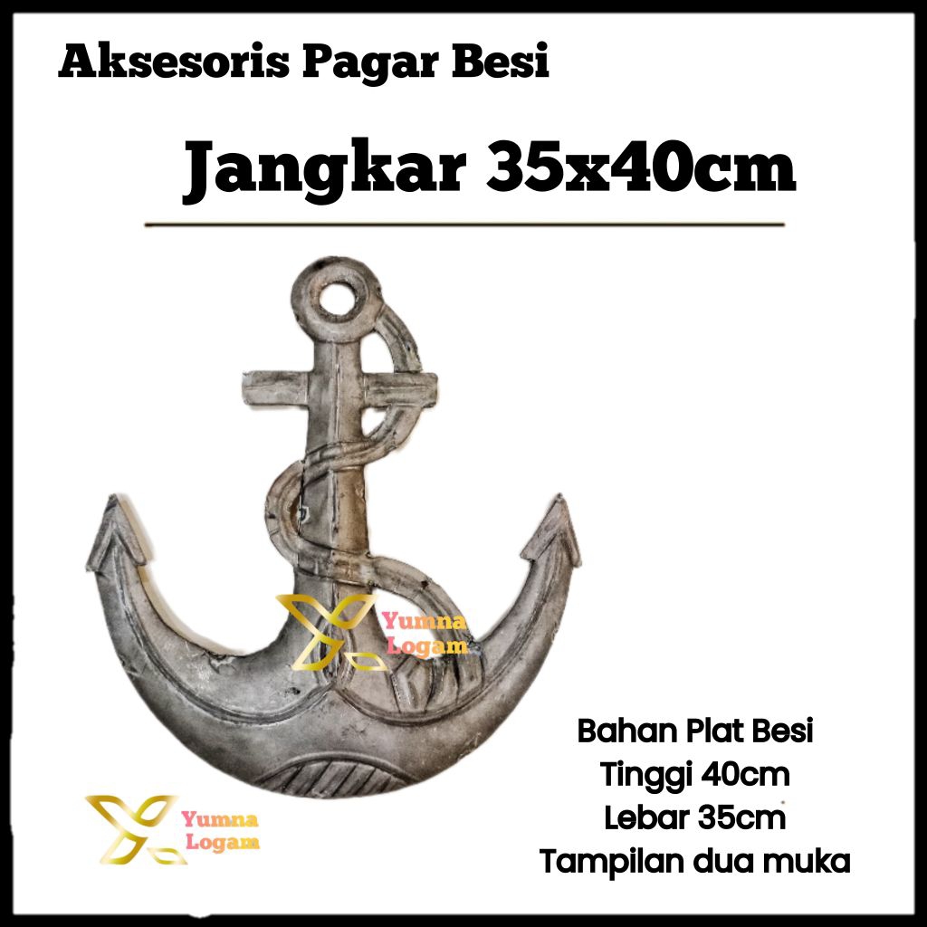 Ornamen Aksesoris Pagar Besi Klasik Model Jangkar Besi Tempa Tralis Balkon