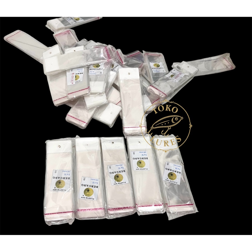 

Plastik OPP Gantung 5x12cm Tebal 30 Micron (100 Lembar) - Display Kemasan Produk
