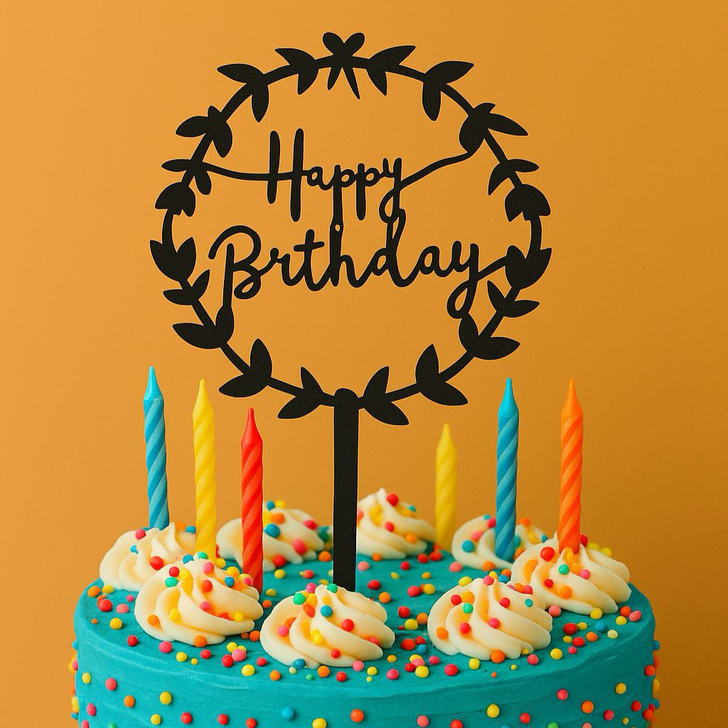 Topper Ultah Happy Birthday Akrilik 10pcs T723