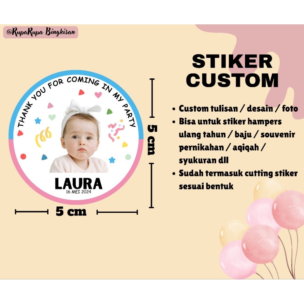 

Stiker Ulang Tahun Anak Custom