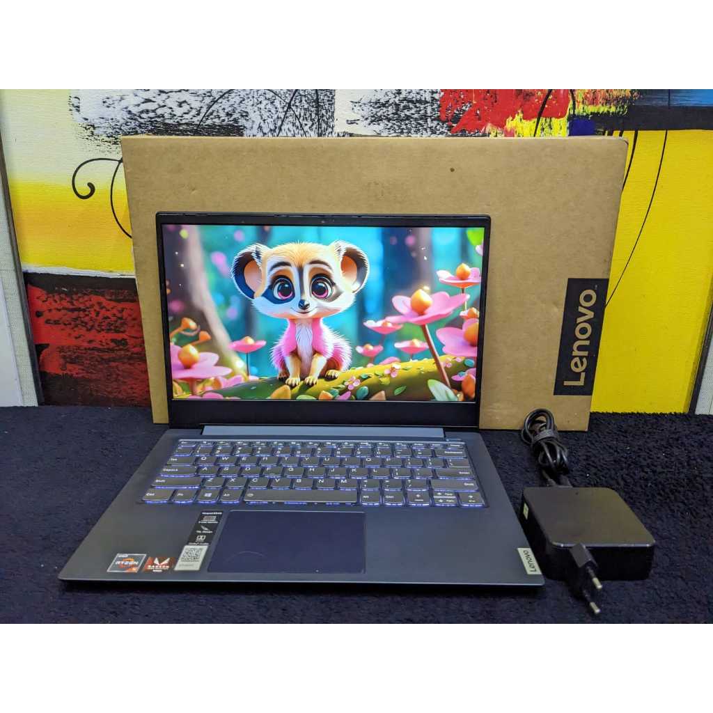 Laptop Lenovo IdeaPad S340 Ryzen 5 3500U RAM 8 SSD 512 Backlit Fullset Mulus