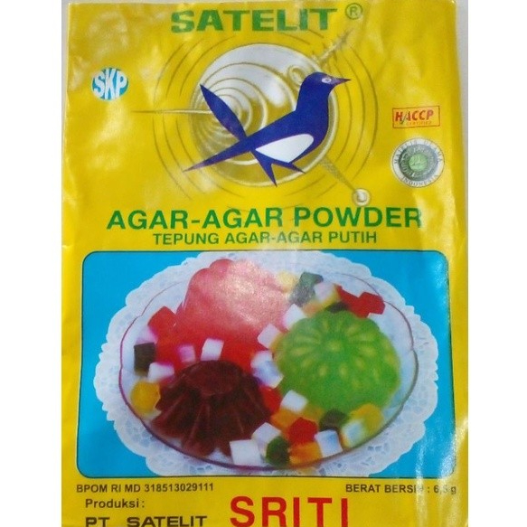 

AGAR-AGAR POWDER PUTIH MERK SATELIT 1 PCS