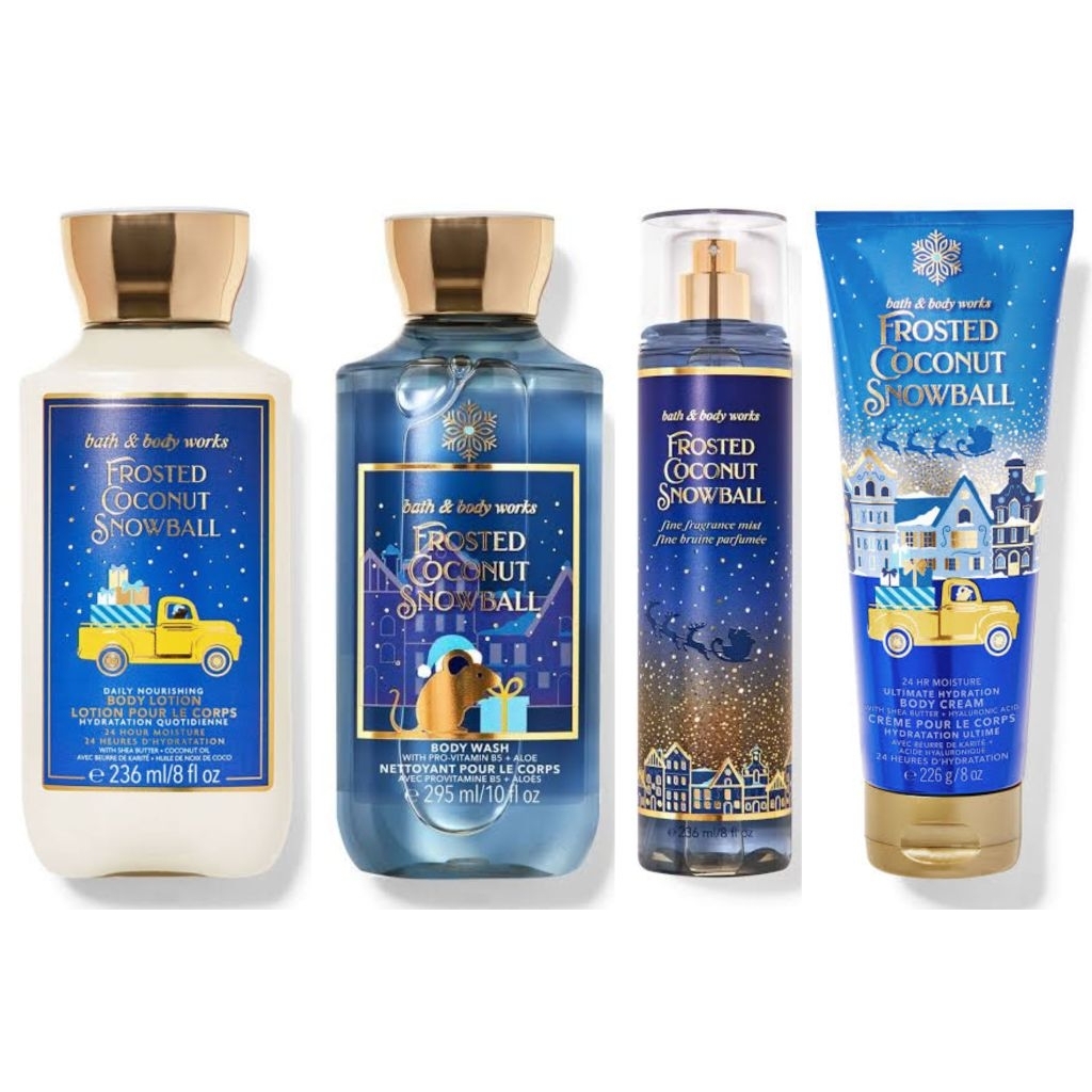 BBW Bath and Body Works FROSTED COCONUT SNOWBALL collection