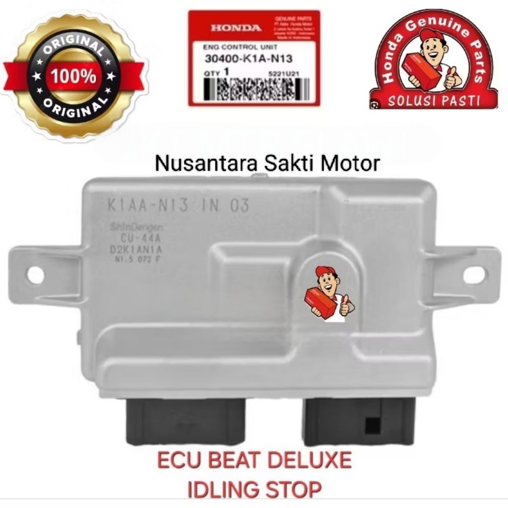 ecu ecm cdi beat new led 2020 2021 ISS ukuran 30400-K1A-N13 kode di ecu k1AA-N13  IN 03 asli origina