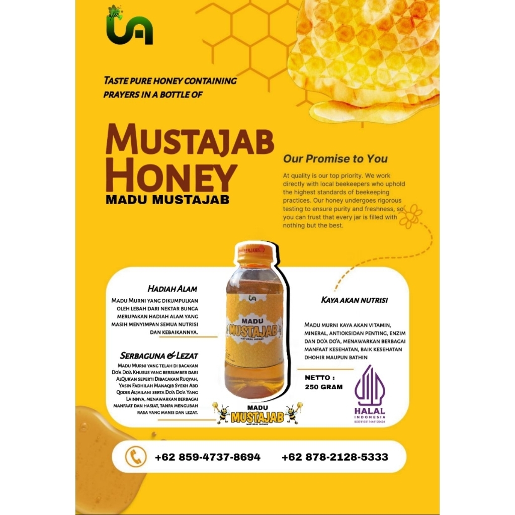

MADU MUSTAJAB SPESIAL 250 GRAM MADU MURNI & DO'A ++