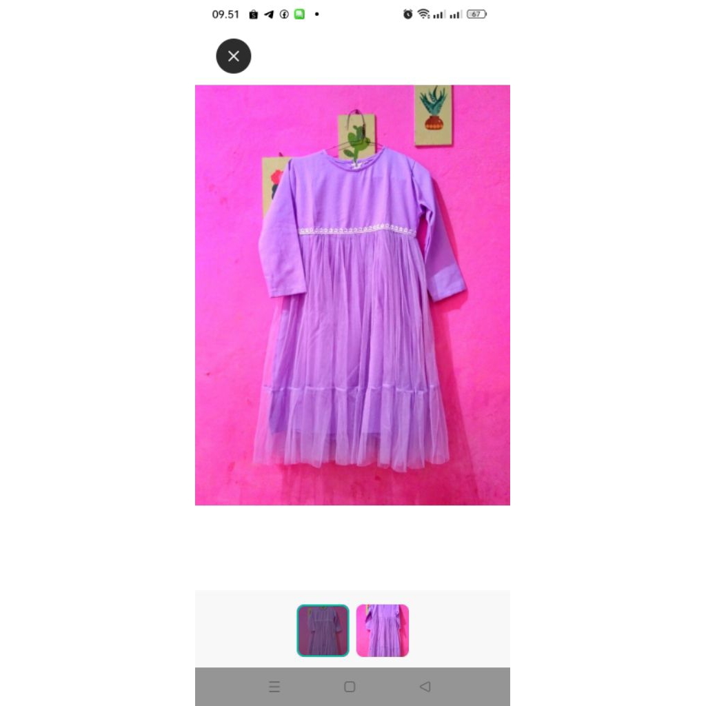 Gamis anak Lilac