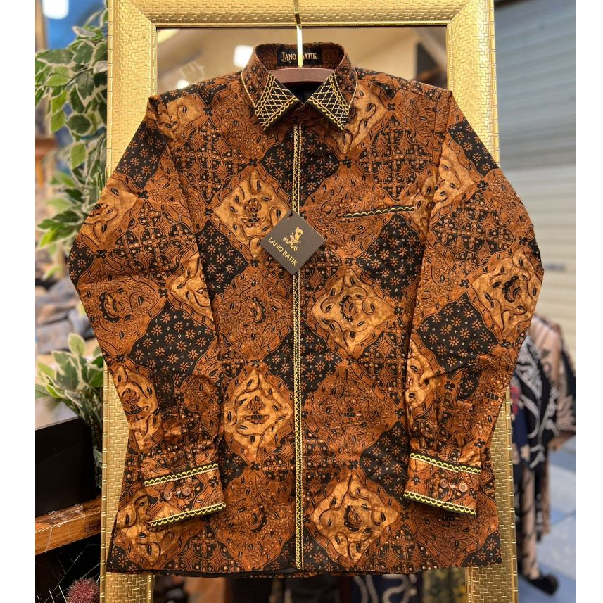 Lano Batik Tulis Klasik Bahan Katun | Kemeja Batik Pria Lengan Panjang | TLS