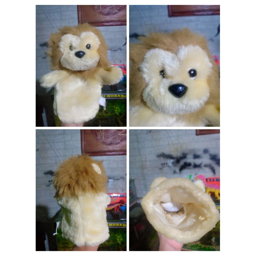 Boneka tangan singa ukuran kecil