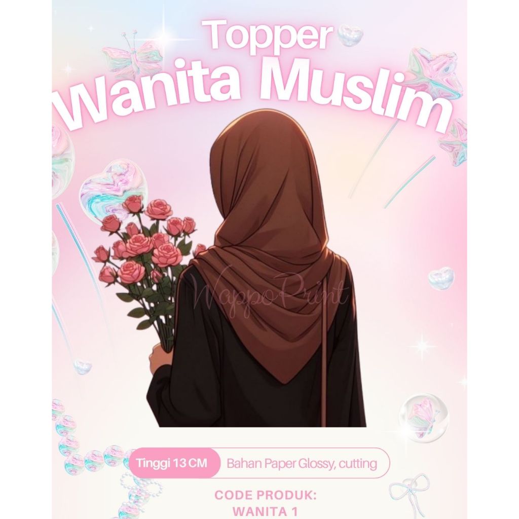 TOPPER WANITA HIJAB / TOPPER BUKET JILBAB / TOPPER TEACHER DAY / TOPPER GURU / Topper Buket Guru Mur