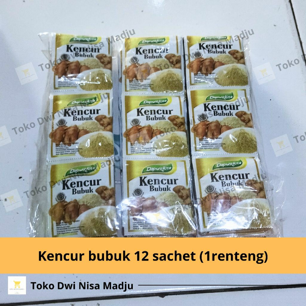 

Kencur Bubuk 1 Renteng isi 12 sachet (3 gram per sachet)