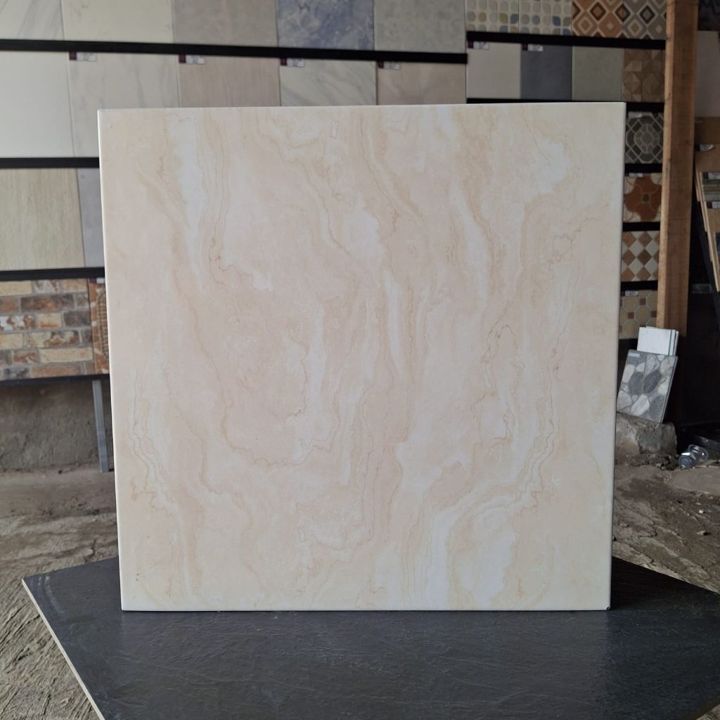 KERAMIK LANTAI 50X50 MALDEN BEIGE | GLOSSY | MULIA TILES