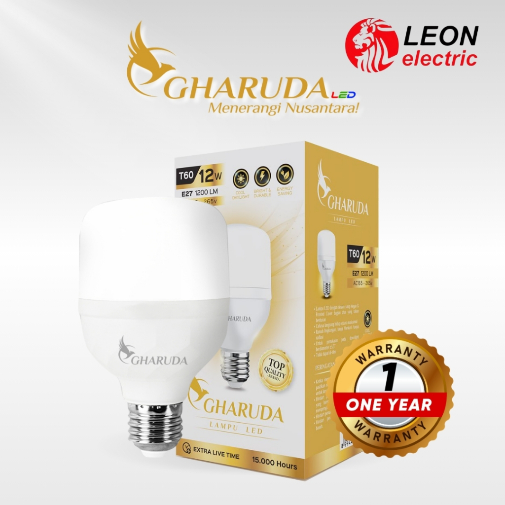 Gharuda Lampu Bohlam LED Capsule 6W - 70W Cahaya Putih