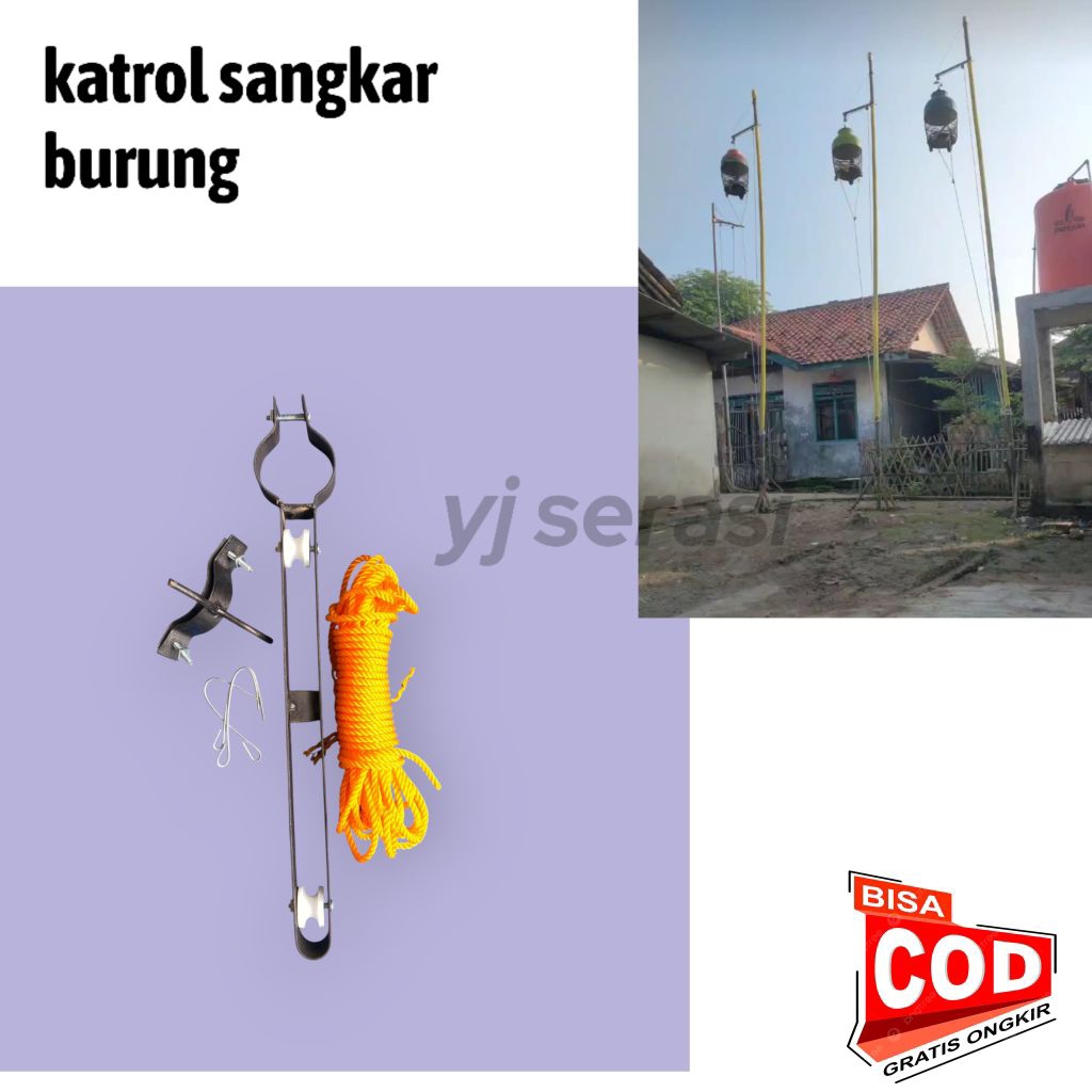 katrol sangkar burung kerekan sangkar burung perkutut dekukur dll paket kerekan sangkar burung besi 