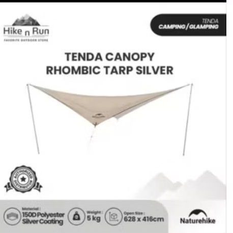 TENDA CANOPY RHOMBIC TARP SILVER