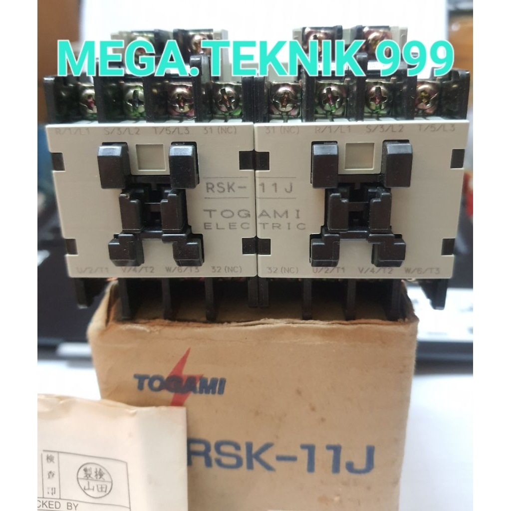 TOGAMI CONTACTOR REVESING RSK-11J 220VAC kontaktor togami RSK-11J 220VAC