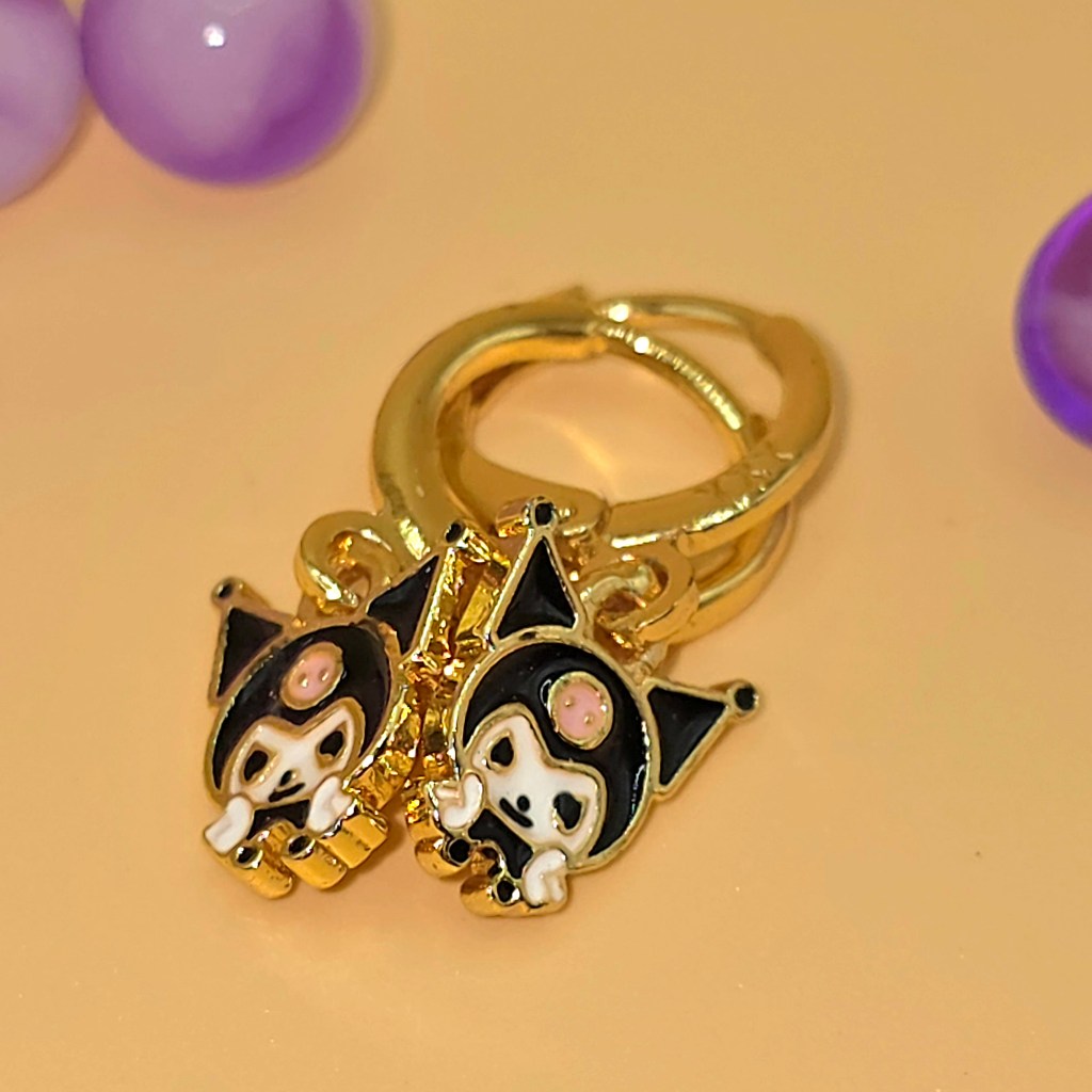 Anting Klip Lapis Emas Kuromi