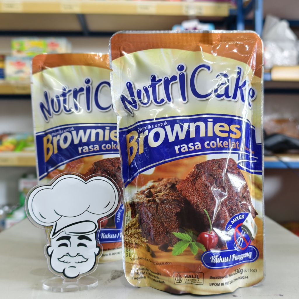 

Nutricake Brownies / Tepung Premix Brownies Coklat / Tepung Instant Brownies Nutricake