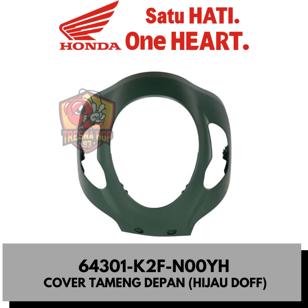 64301-K2F-N00YH COVER TAMENG DEPAN (HIJAU DOFF) NEW SCOOPY PRESTIGE K2F ORIGINAL | COVER FR TOP 6430