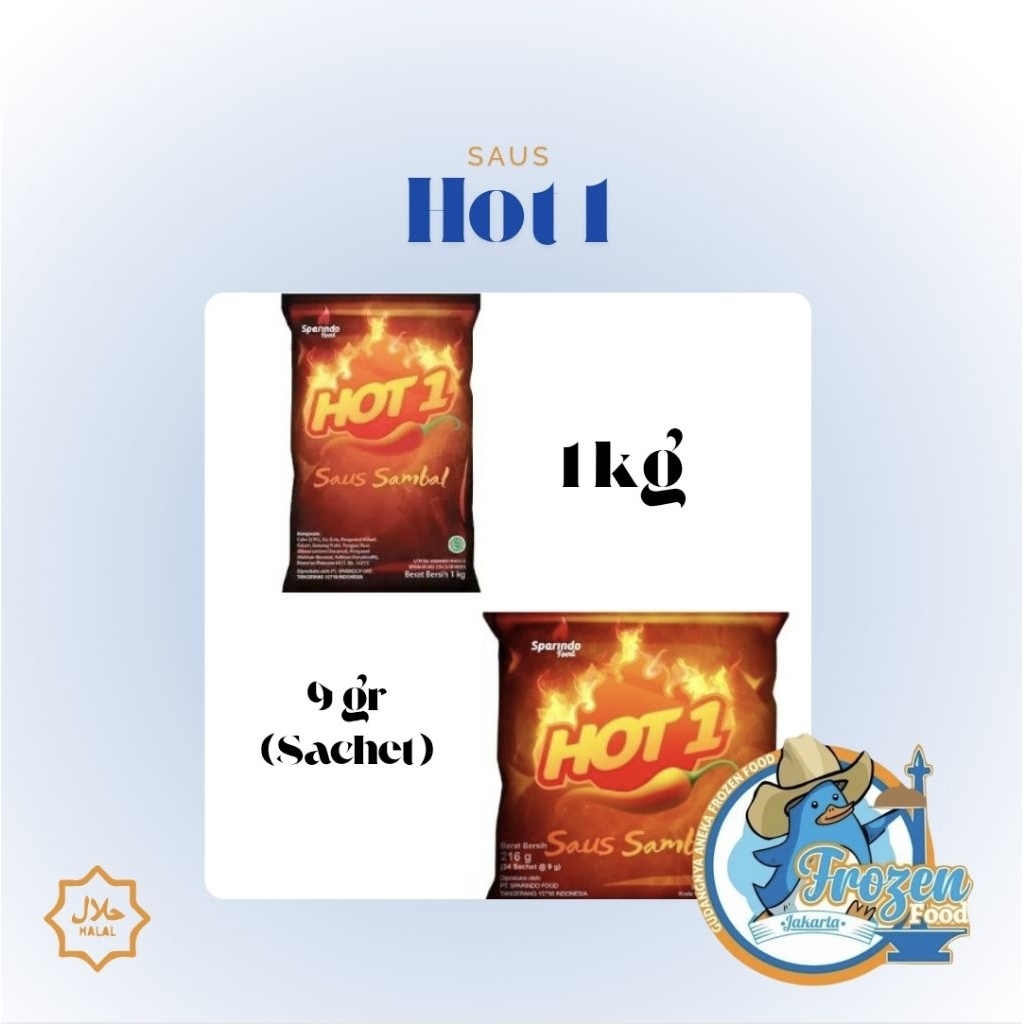 

Hot 1 Saus Sambal 1kg & Sachet | WAJIB EXTRA BUBBLEWRAP