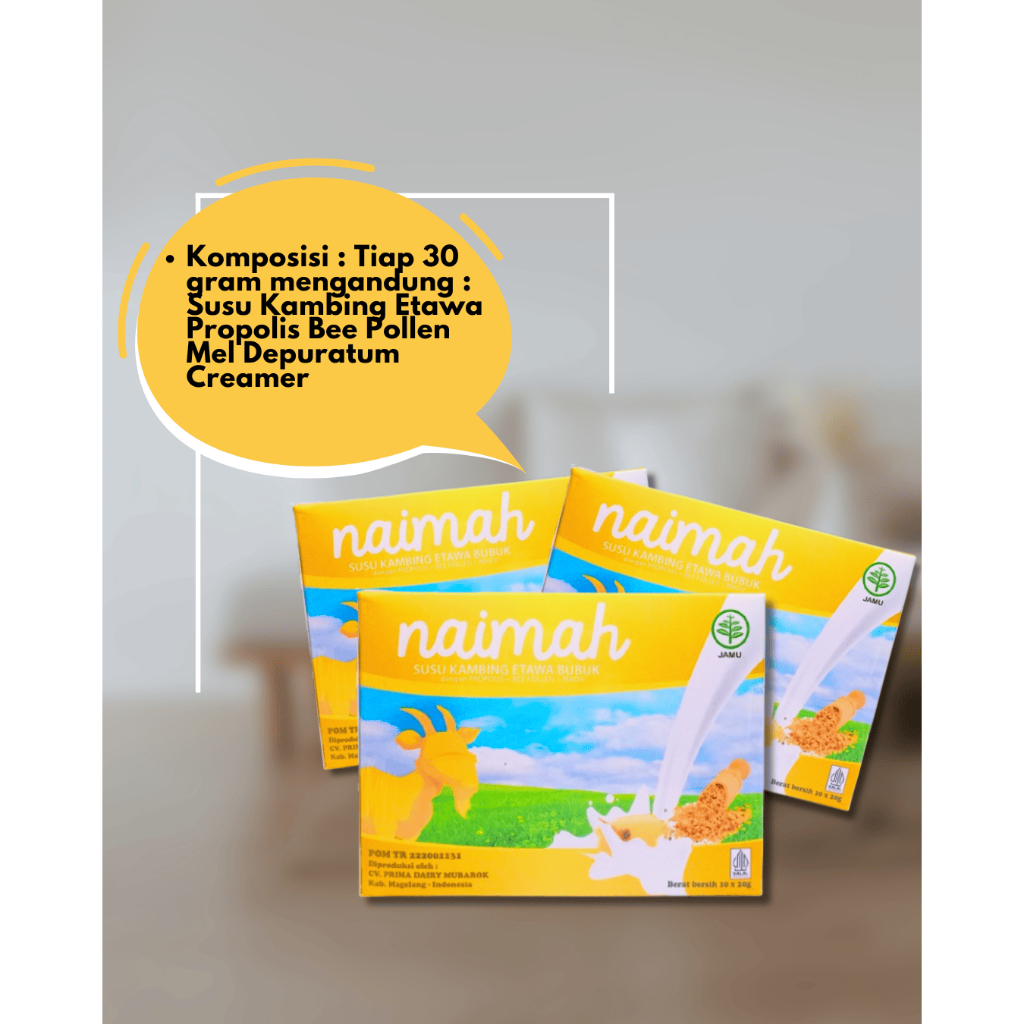 

Susu Kambing Etawa plus Propolis Bubuk Naimah Asli Original Promo Harga Jual Murah - 200 g