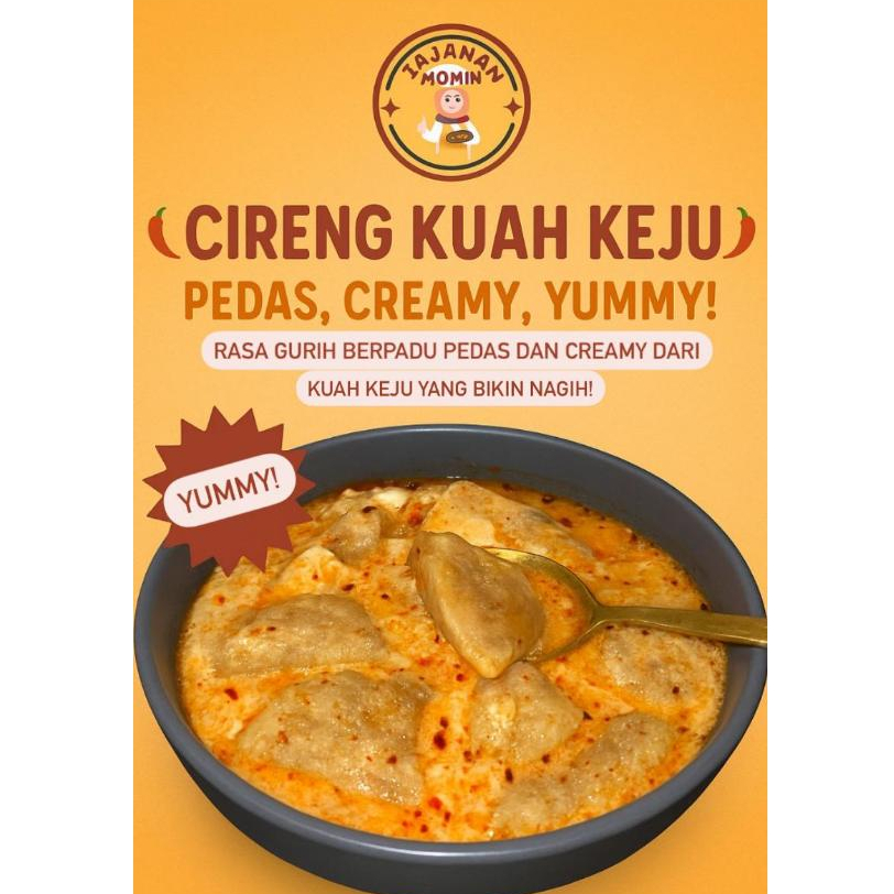 

Cireng kuah keju - cireng kuah chili oil - cireng isi