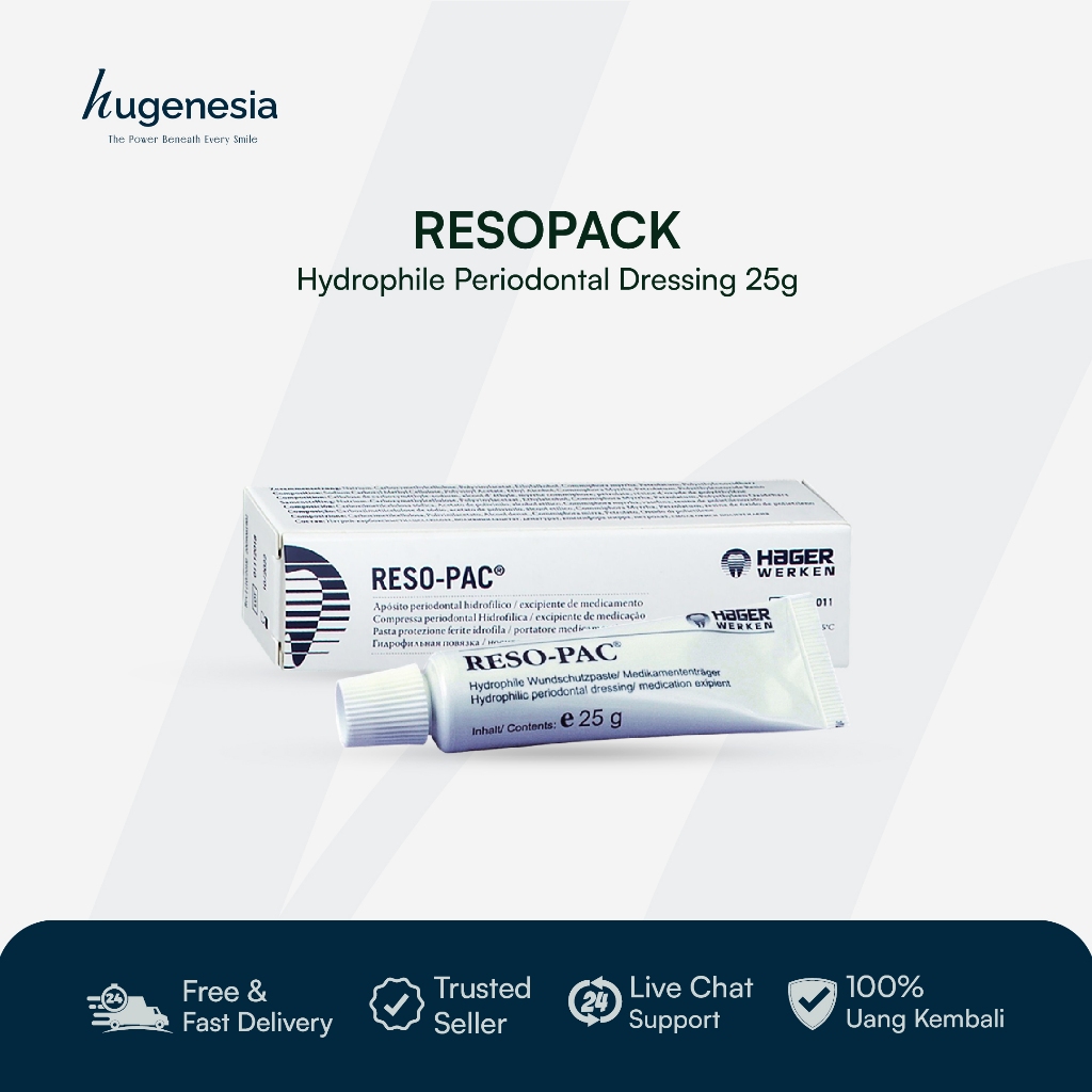Hugenesia - Hager Werken Pasta Pelindung Luka Pasca Ekstraks Reso Pac® Periodontal 25g